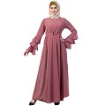 Umbrella abaya with bell sleeves- Puce Pink Umbrella abaya with bell sleeves- Puce Pink